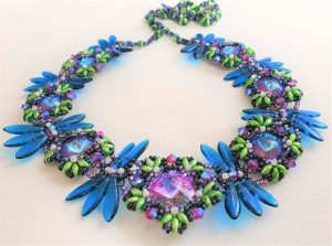 Dragonfly Pools Necklace in blue